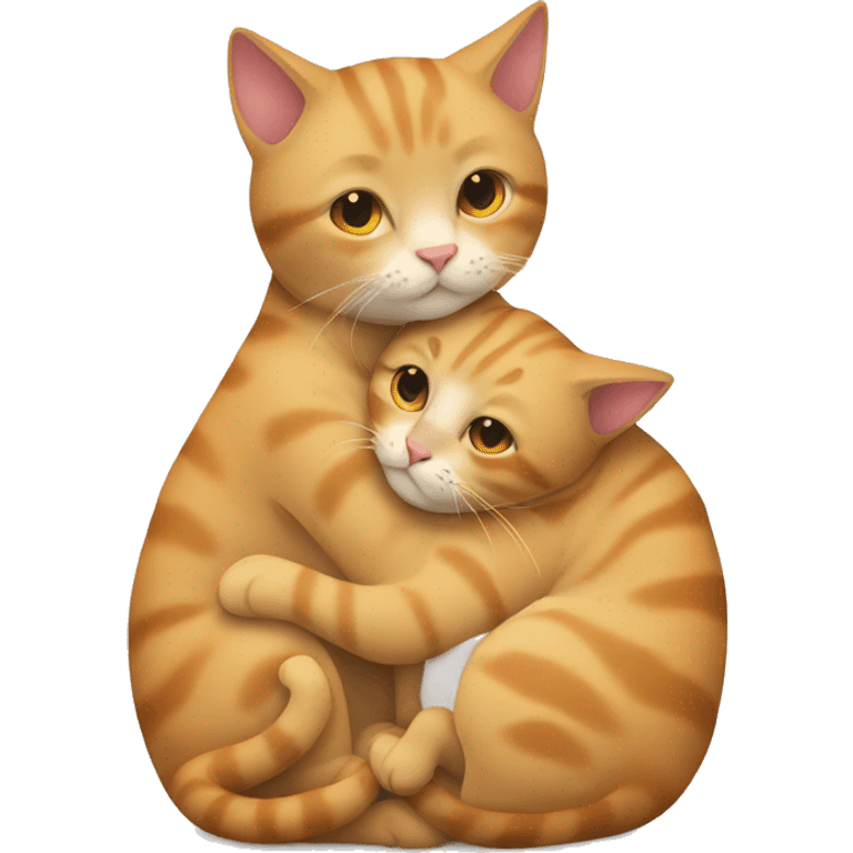 Two cats cuddling emoji