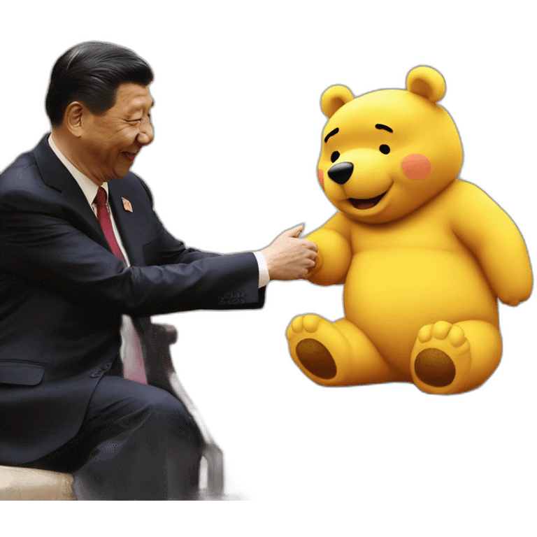 Xi jinping meets pooh emoji