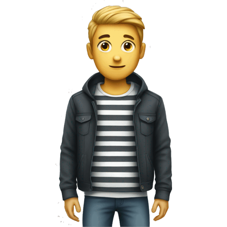 striped shirt boy thief emoji