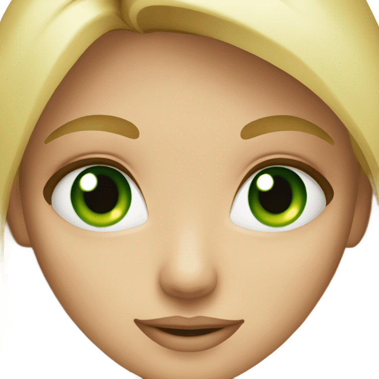 Blonde girl with green eyes emoji