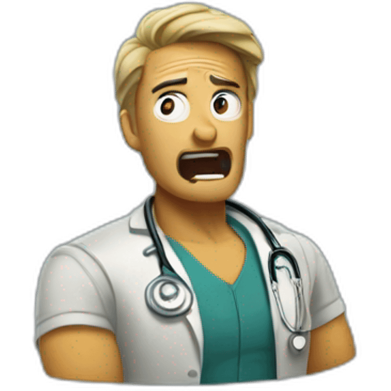 The Frightened Doc of back to the futur emoji