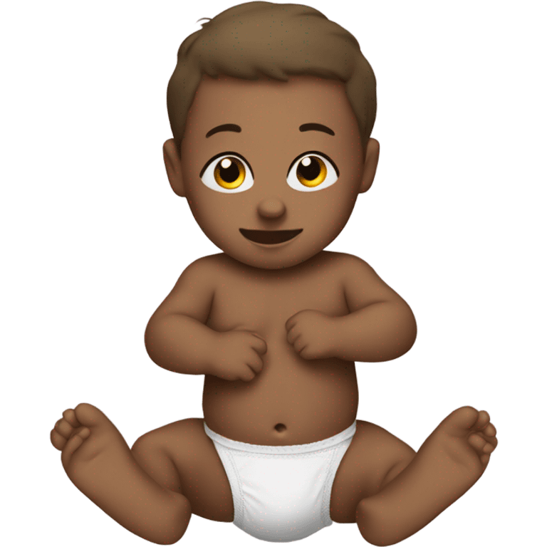 Baby wearing a diaper emoji