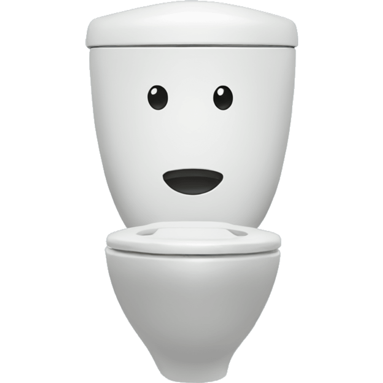 Toilet with a face on it emoji