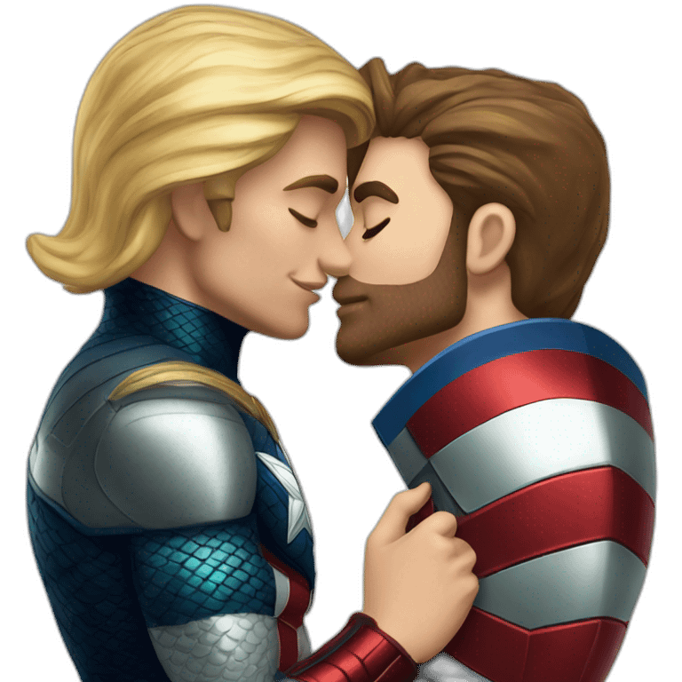 capitaine america kiss mermaid emoji