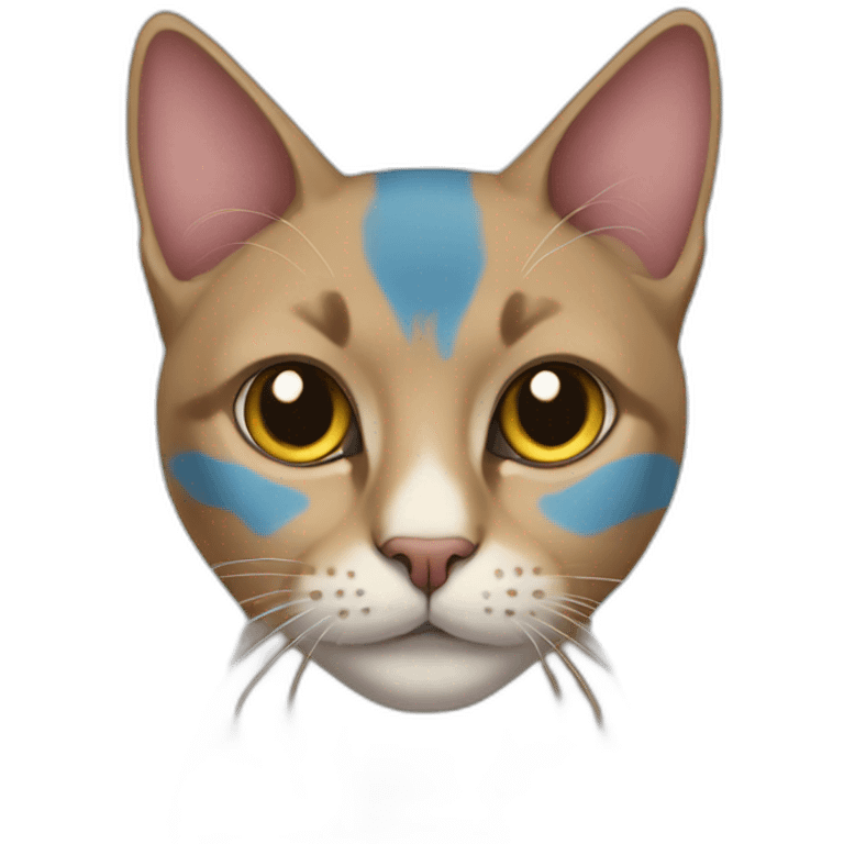 Transgender coloured cat emoji