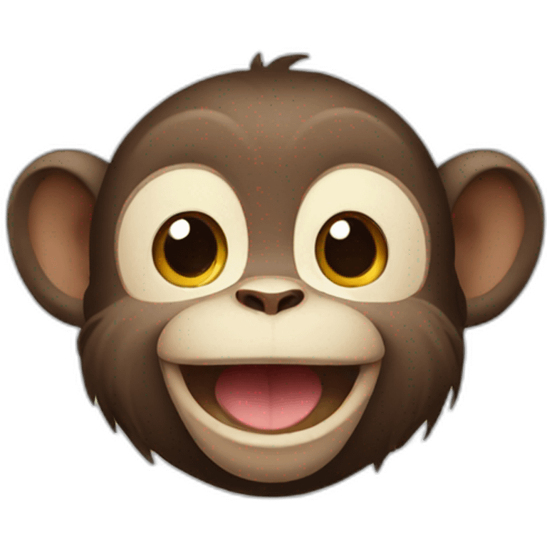 Happy small monkey emoji