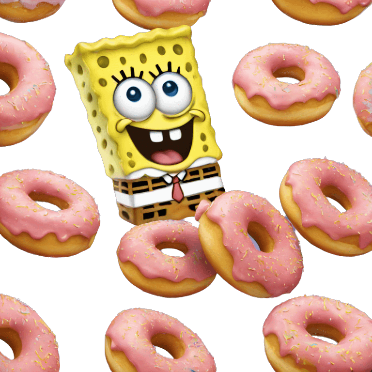 SpongeBob eating a donut  emoji