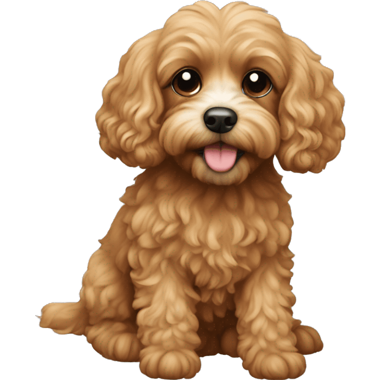 Cavapoo dog emoji