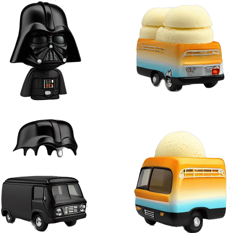 Darth Vader’s Matchbox ice cream short bus 1956 ford emoji