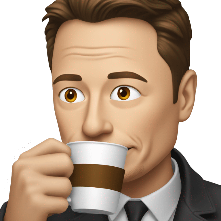 Elon musk drinking coffee emoji