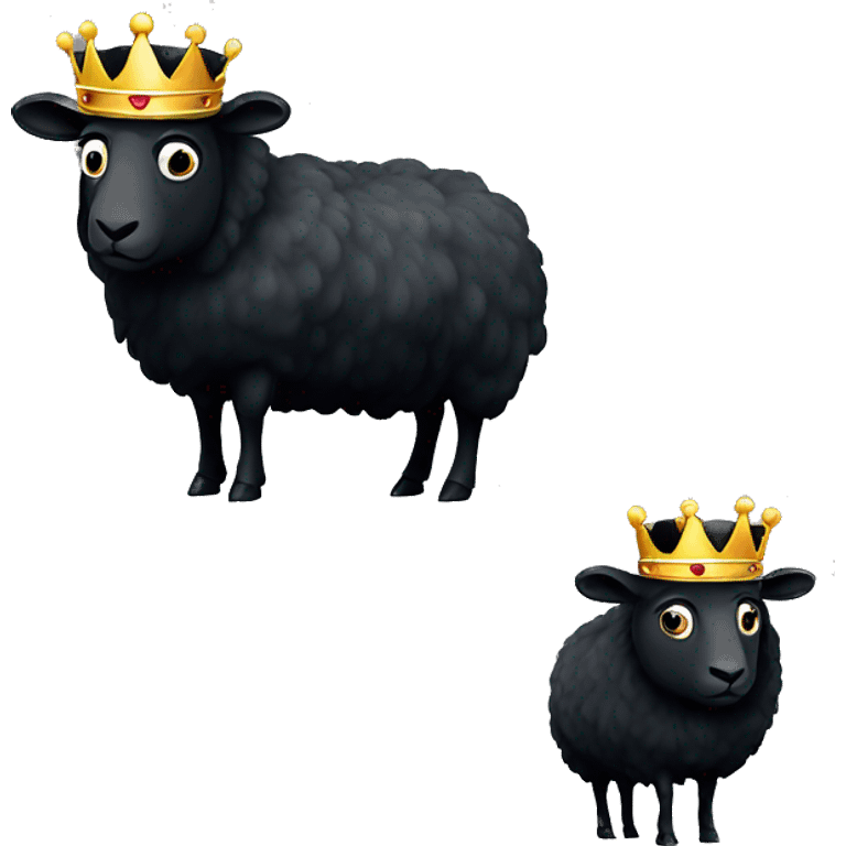 King black sheep with crown angry emoji