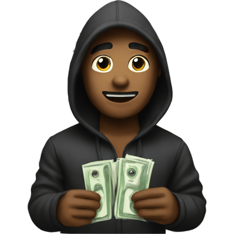 Theif with Money run emoji