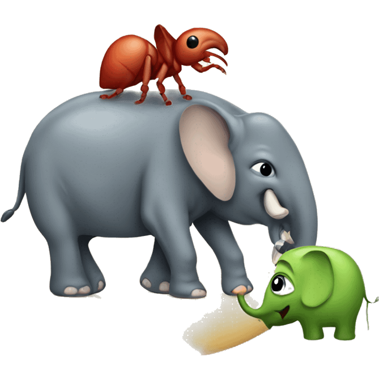 Ant eating elephant  emoji