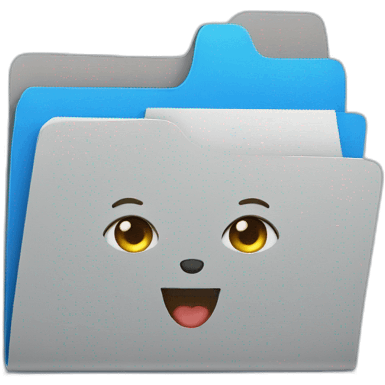 cute blue folder emoji