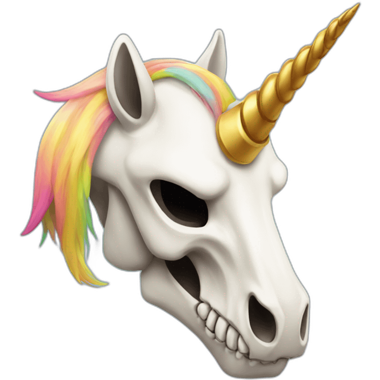 skull neoon unicorn emoji