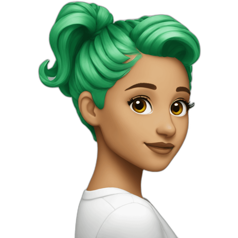 Ariana grande Green hair emoji