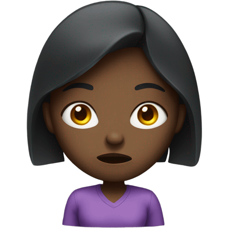 Dark girl mad emoji