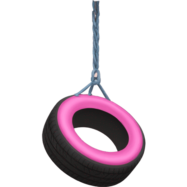 Pink tree tire swing  emoji