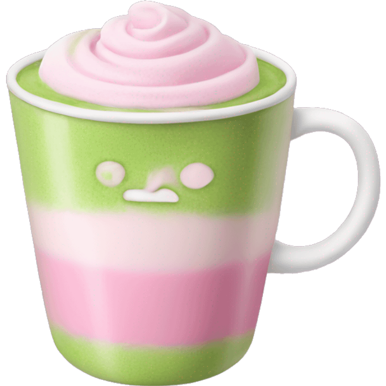 pink matcha latte emoji