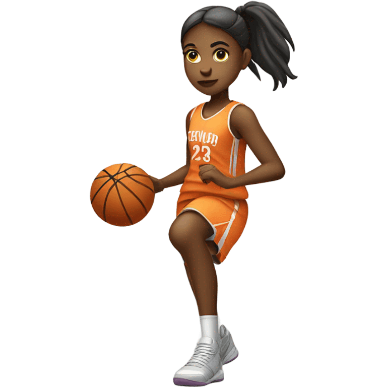 Girl playing basketball emoji