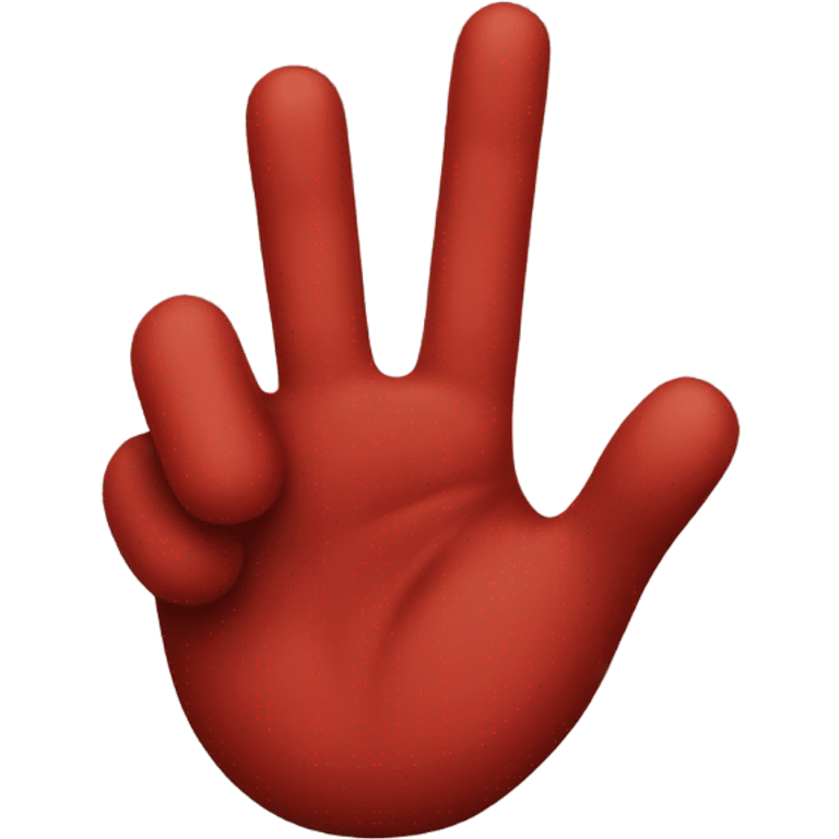 only one red finger emoji