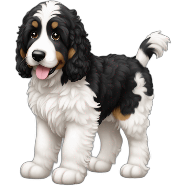 black white f1b bernedoodle slim emoji