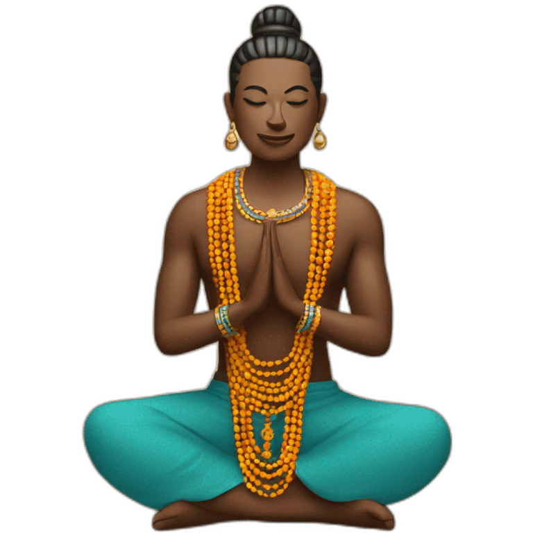 namaste with beads emoji