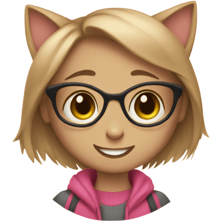 cat and girl  emoji