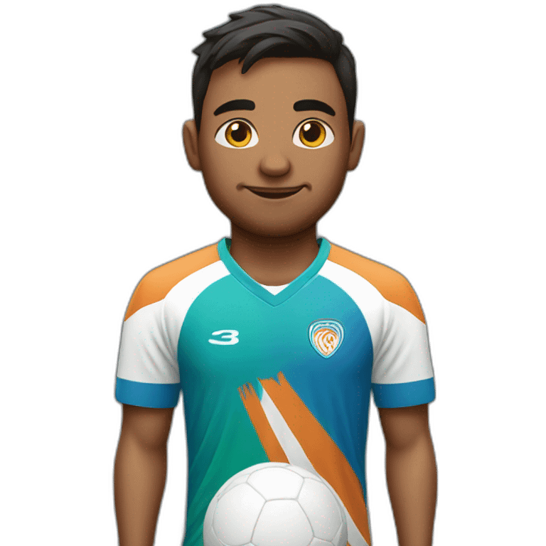 soccer player with indian jersey emoji