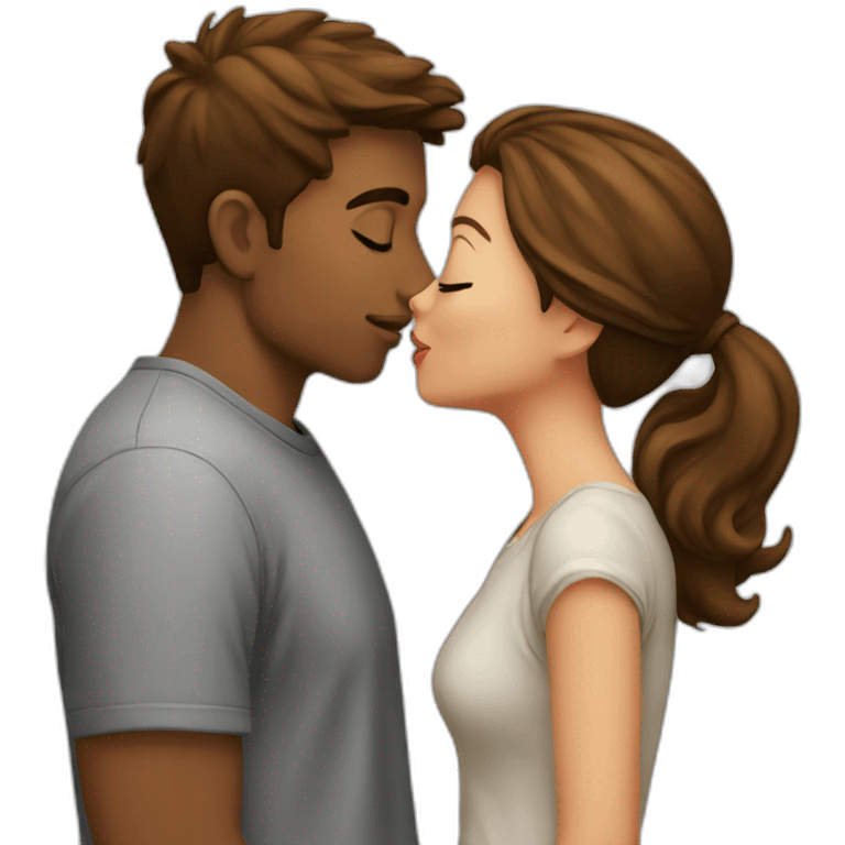 Boyfriend girlfriend kissing emoji