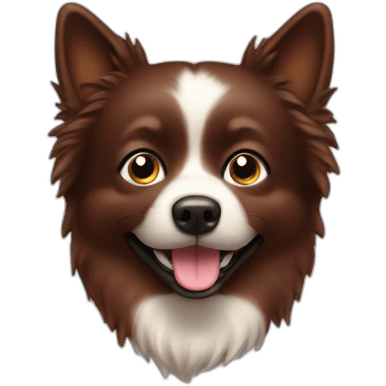 Chocolate spitz dog  emoji