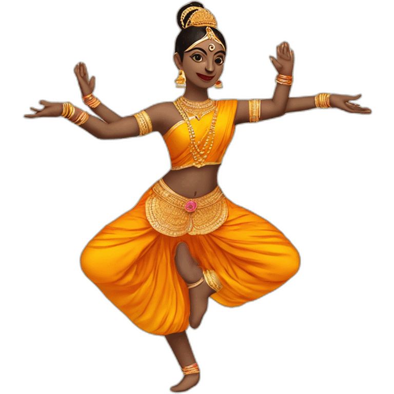 a bharatanatyam dancer with four hands emoji