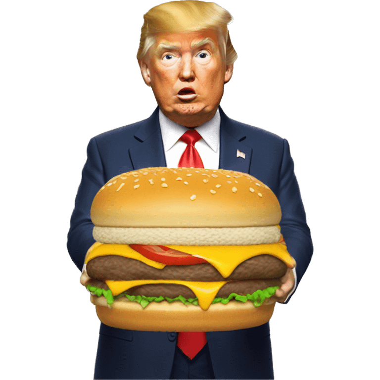 Trump qui mange un burger  emoji