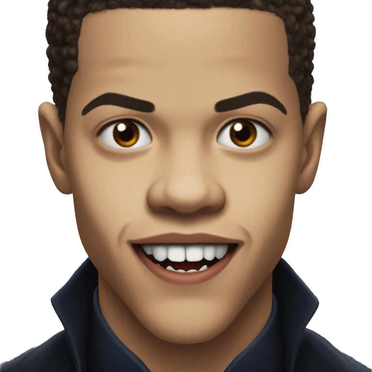 Actor Jacob Anderson as vampire Luis de Point Du Lac interview with the vampire fangs emoji