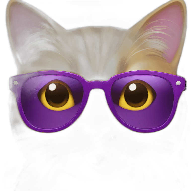 Cat with purple sunglasses emoji