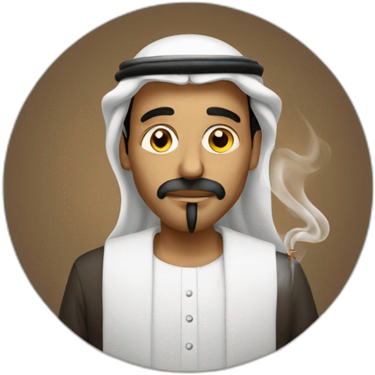 saudi man smoking emoji