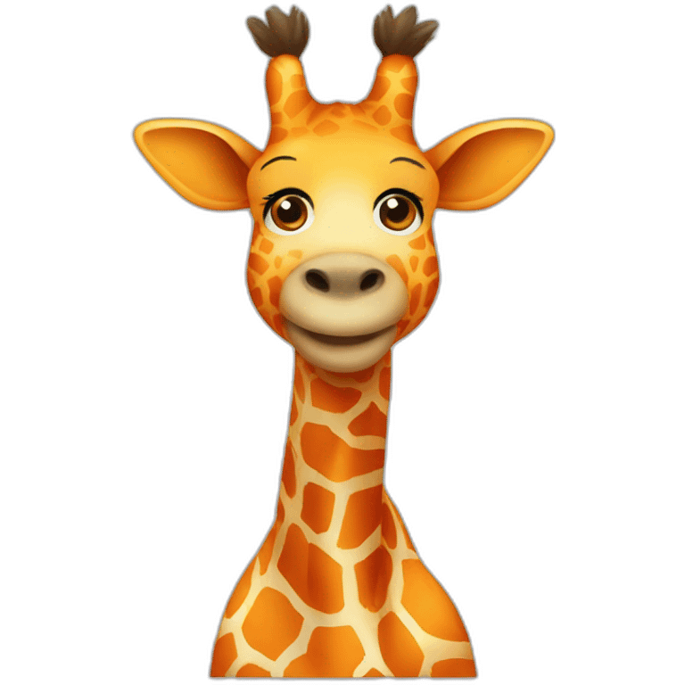 giraffe orange clothes emoji