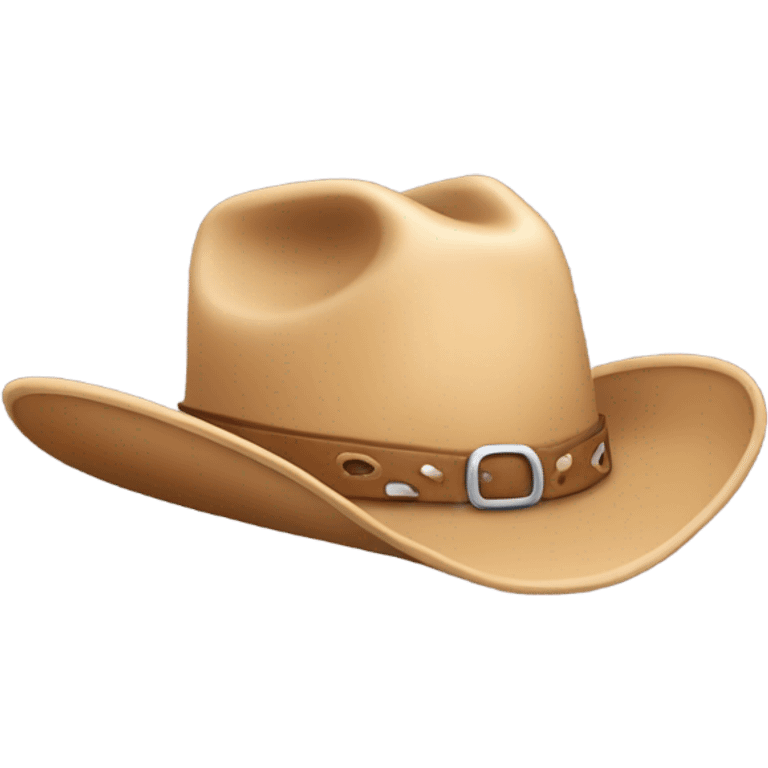 light tan cowboy hat cute tilted  emoji