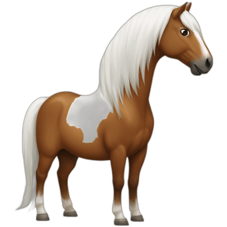 Horse with white bird emoji