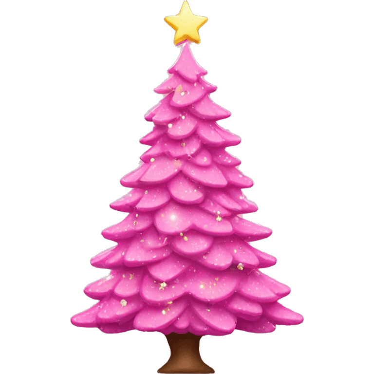 Pink Christmas tree emoji