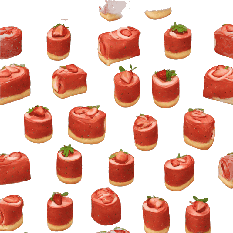 Strawberry roll cake emoji