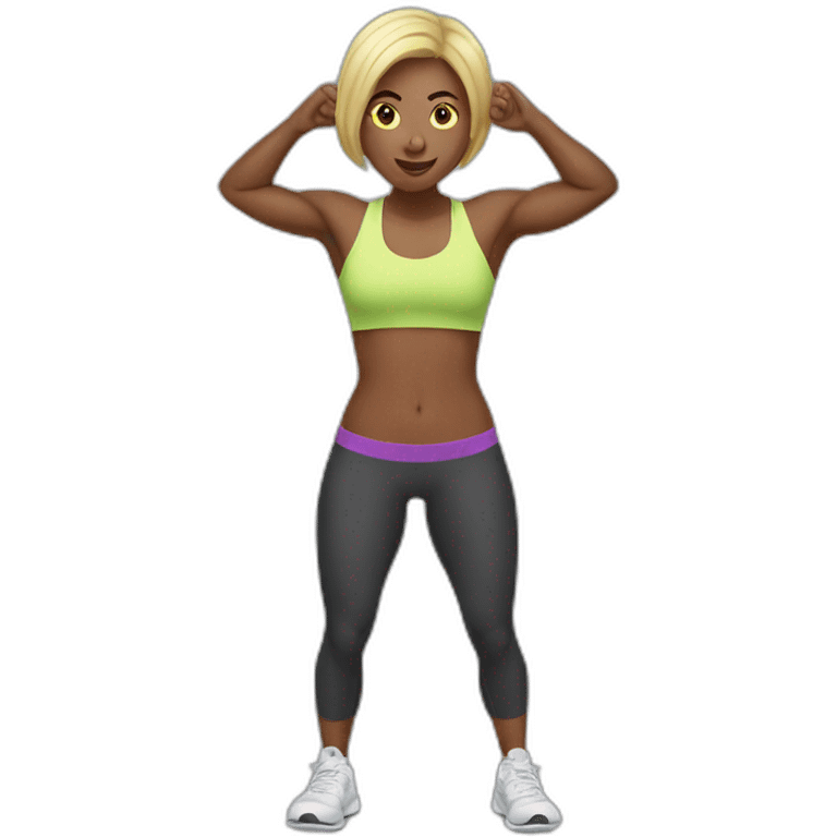 Light woman in gym emoji