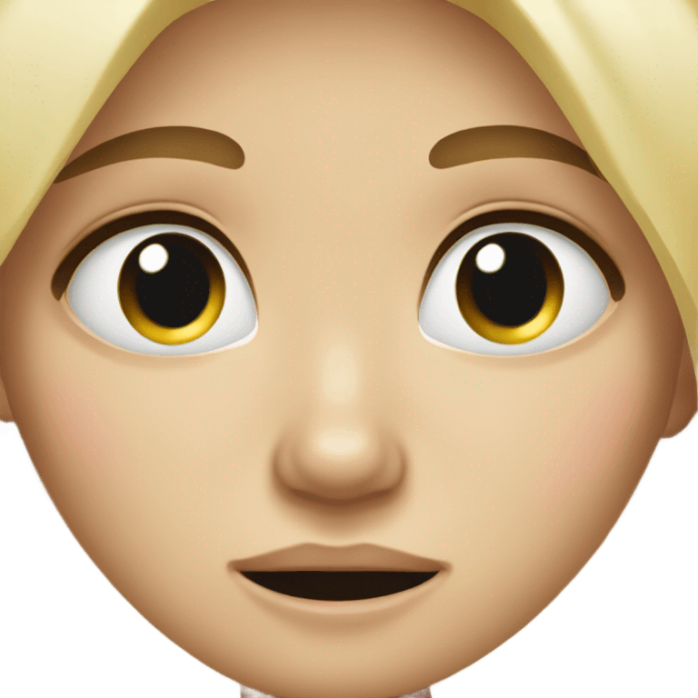 White blond girl crying  emoji