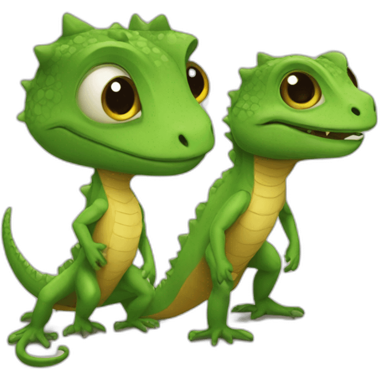 lizard and maffin emoji