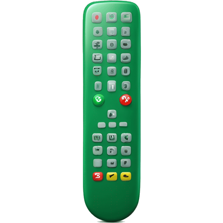 Realistic TV remote control in Christmas green emoji