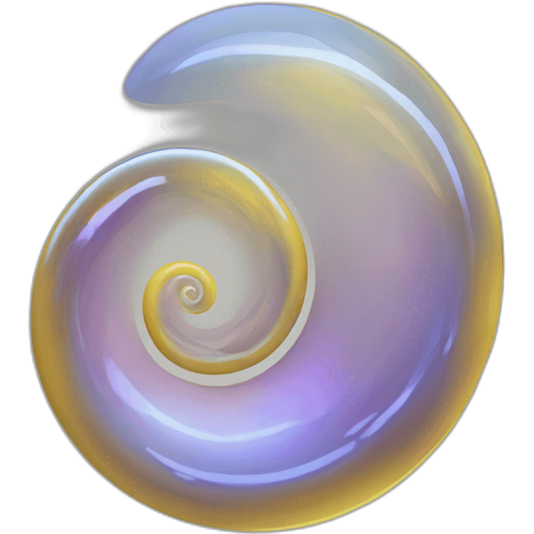 Spirale translucide et irisée, dont au centre se trouve un cœur. emoji