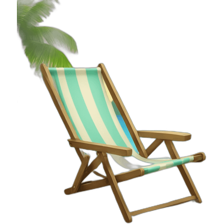 Beach Palm tree deckchair emoji