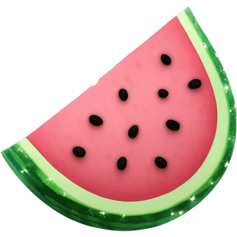 Pink watermelon with glitter  emoji