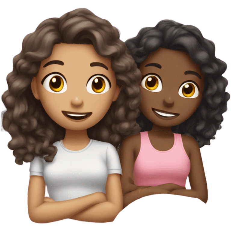 Two girls sleepover emoji