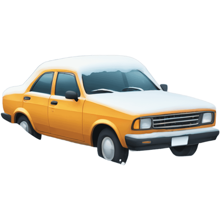 Car in snow emoji